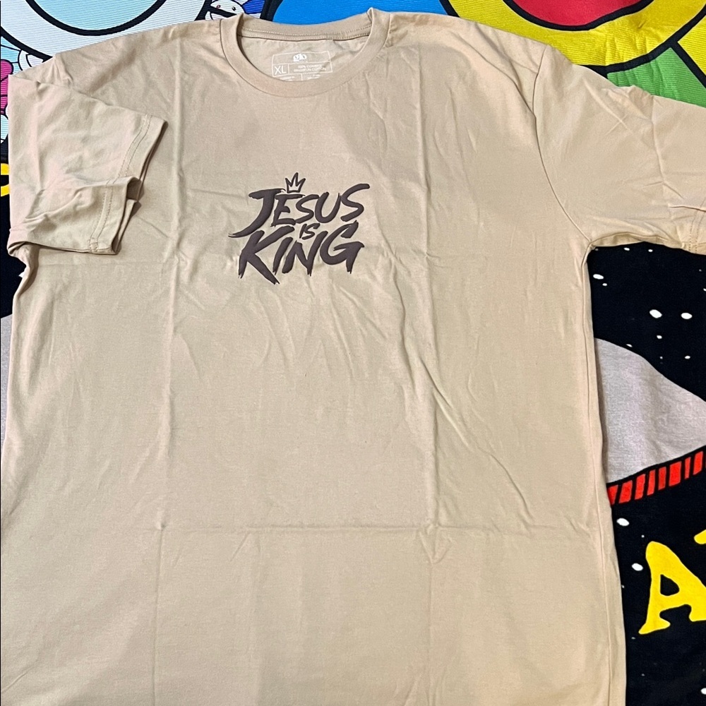 Glo Jesus is King Tee Color: Mushroom - Picture 2 of 11